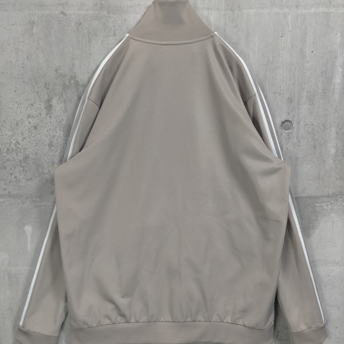 激レア 5XL adidas アディダス ベージュ 白 ホワイト Beige White ロゴ ジャージ トレフォイル バイカラー 古着 上着  トラックジャケット