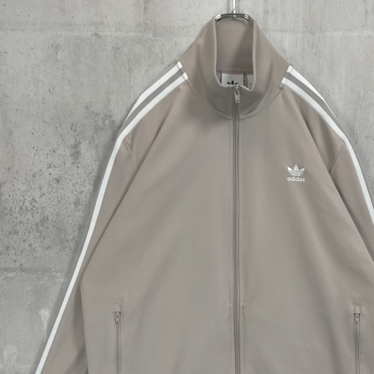 激レア 5XL adidas アディダス ベージュ 白 ホワイト Beige White ロゴ