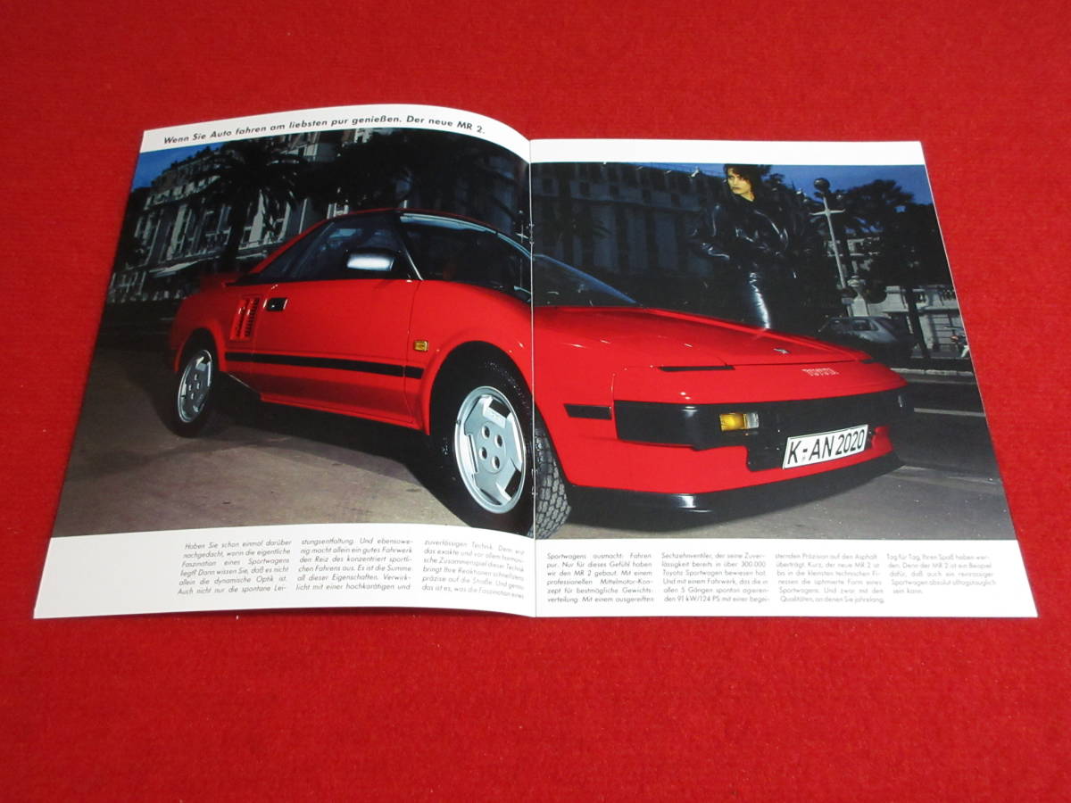 ●　TOYOTA　MR2　左H　1986　昭和61　ドイツ　カタログ　●_画像2