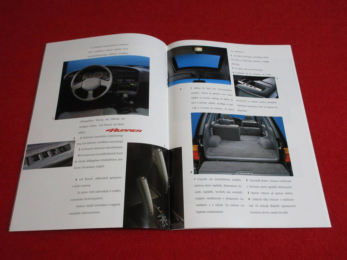 * TOYOTA 4RUNNER left hand drive 1993 Heisei era 5 Germany catalog *