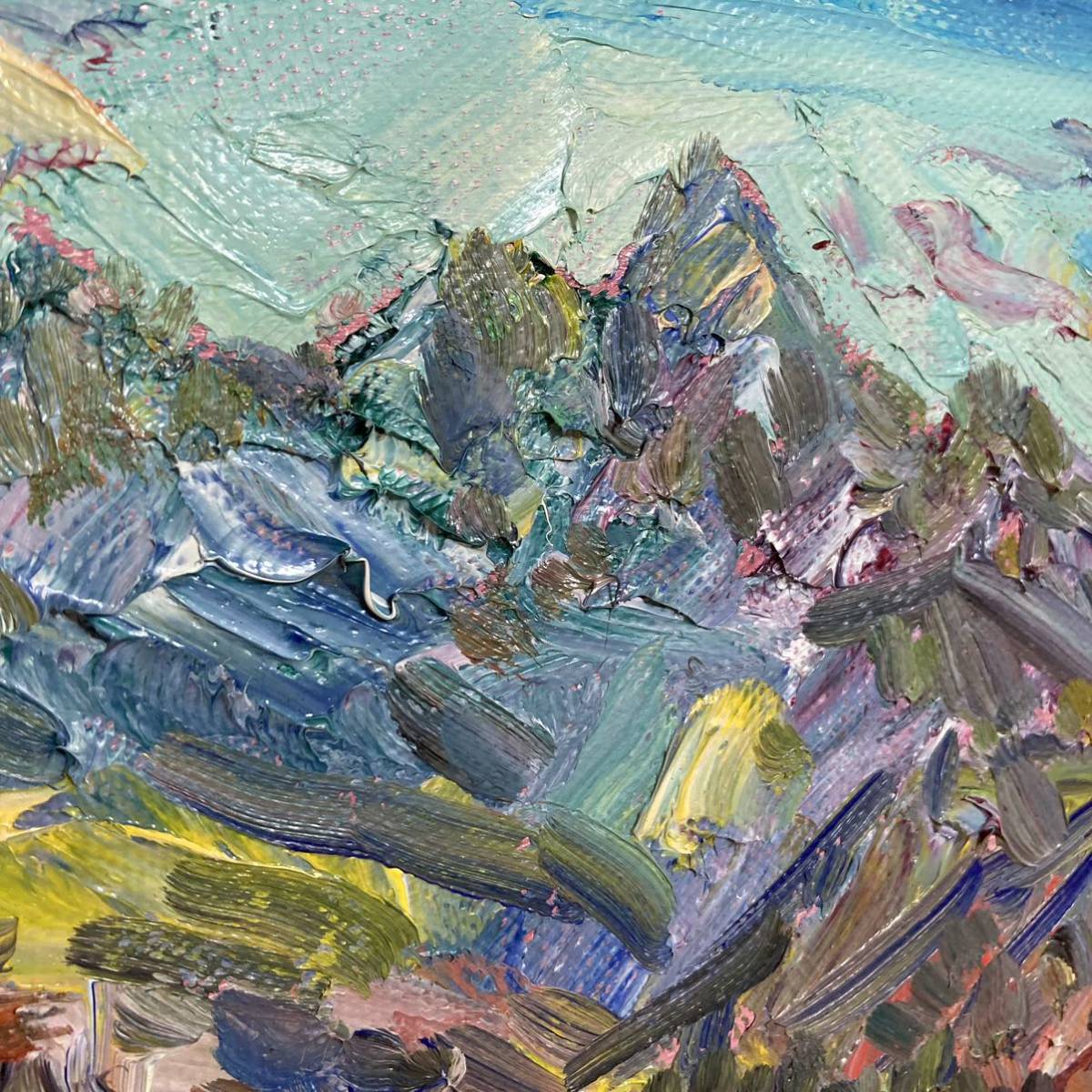 真作保証】小林和作「秋山」油彩画 真筆 額装品 絵画 風景画