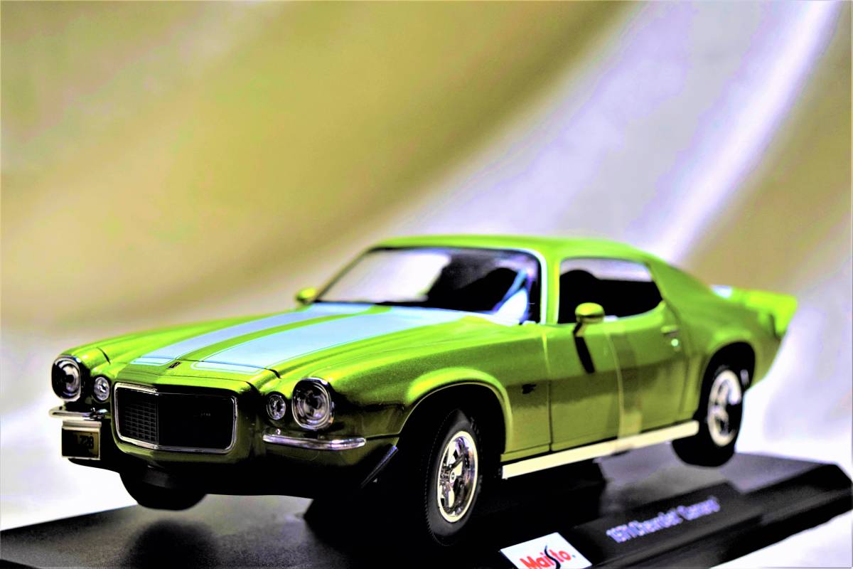 新品マイスト1/18【Maisto】◆1971年式 Chevrolet Camaro/レア◆シボレー/ポルシェ/フェラーリ/BMW/アウディ/オートアート/京商/ブラーゴ_画像2