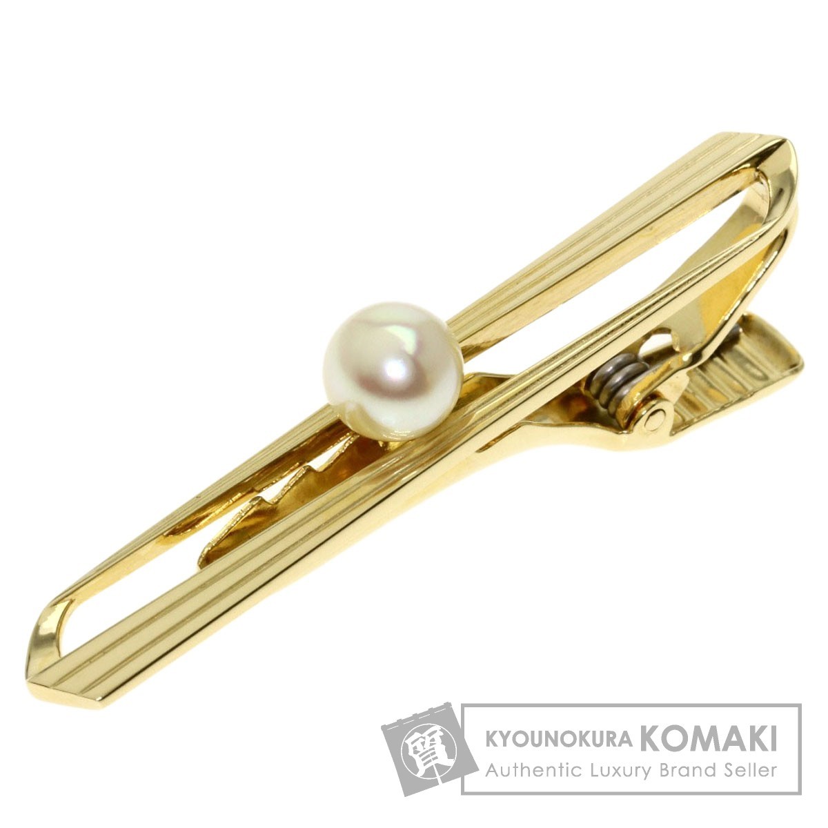 MIKIMOTO ミキモト アコヤパール 真珠 タイピン K14イエローゴールド