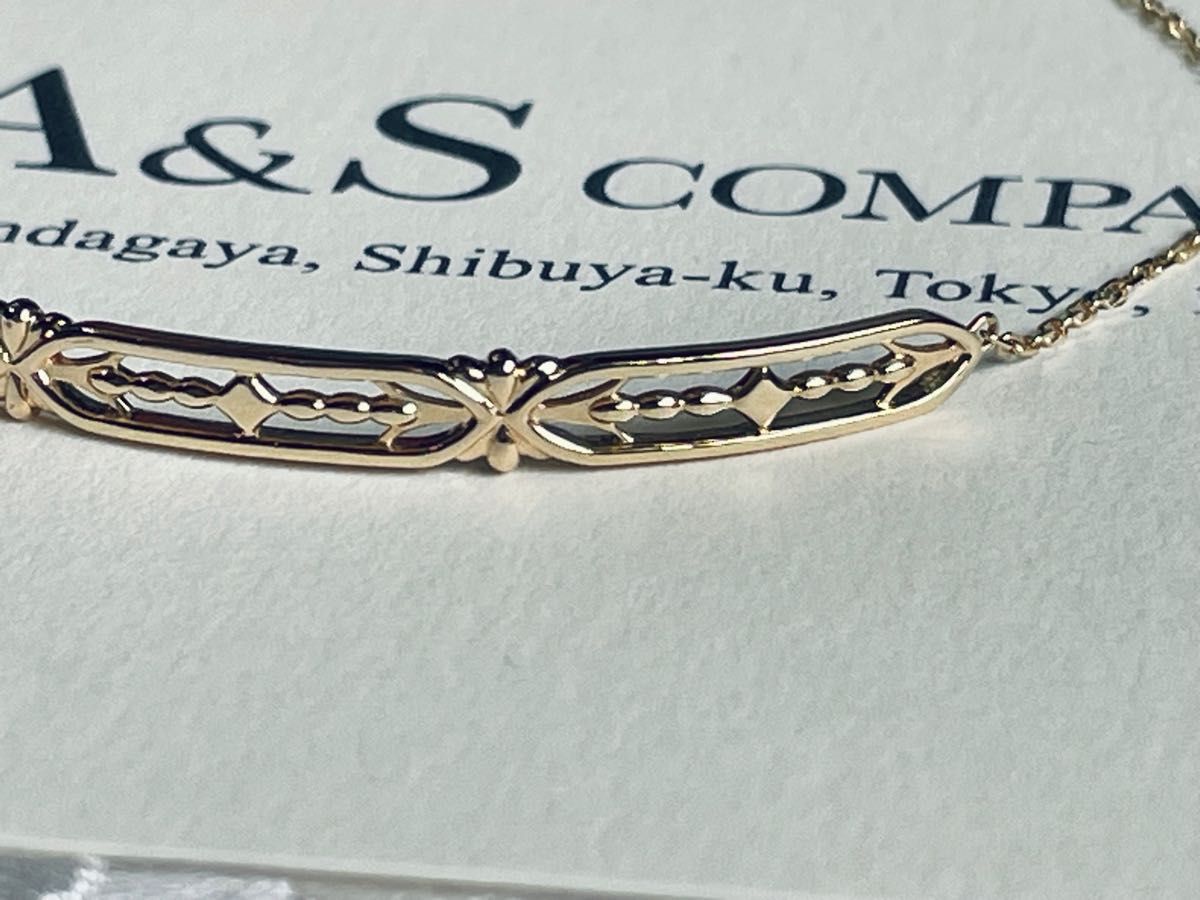 アガット【agete CLASSIC】 K10透かしバングルブレスレット