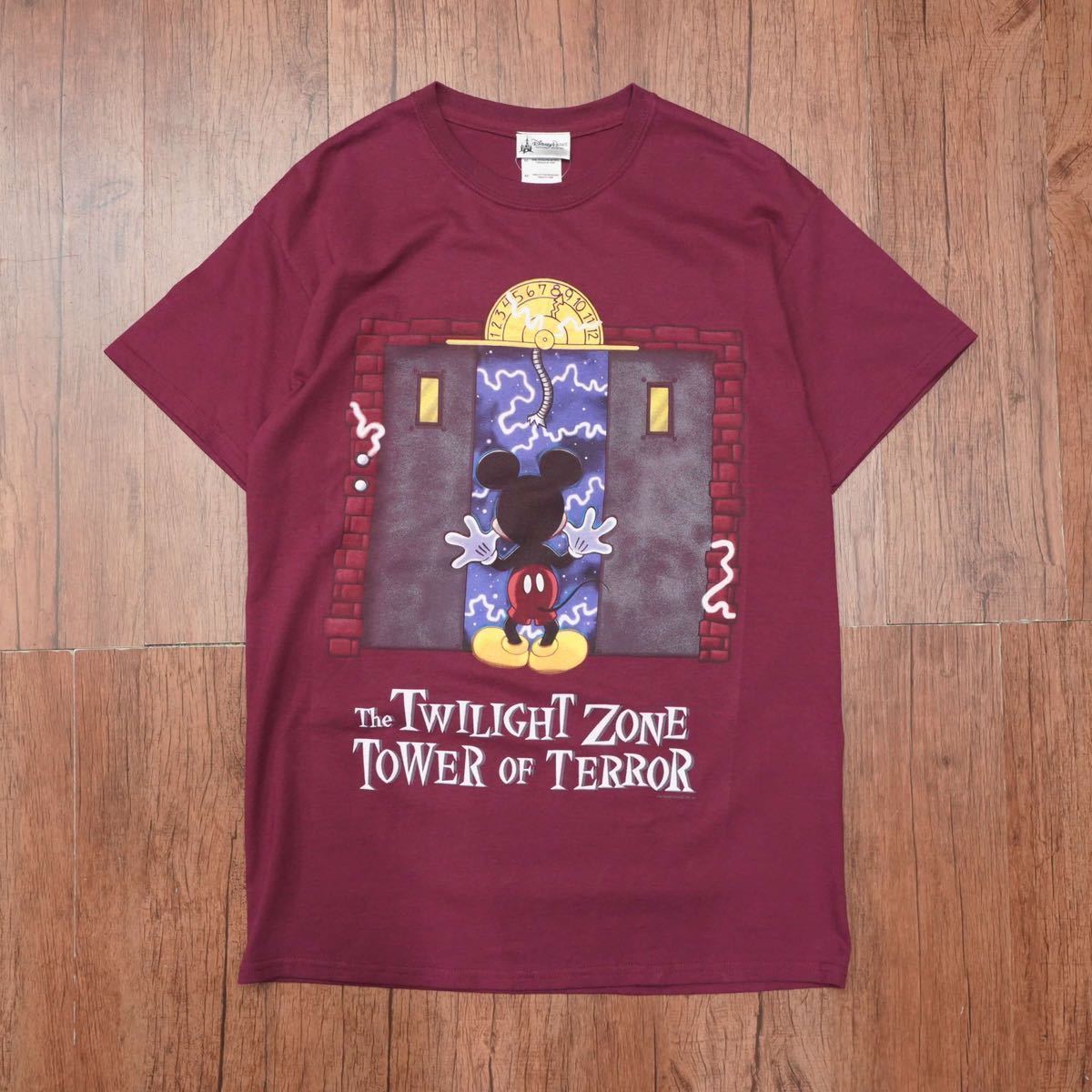 90s disney タワーオブテラー　Tシャツ　M/ミッキーマウス　the twilight zone tower of terror