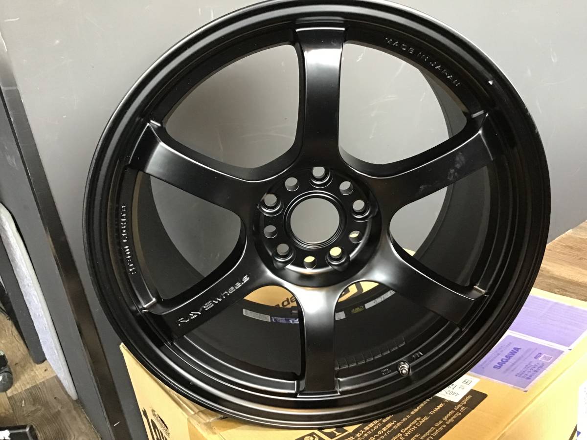 RAYS　ホイール　Gram Lights 57DR　18×９　1/2J　114.3　5穴　38　セミグロスブラック　レイズ　１本　中古品_画像2