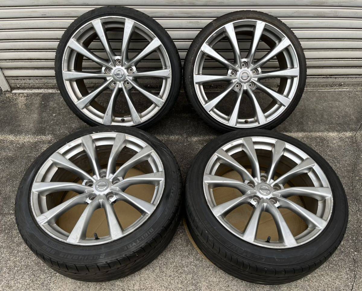 日産 V36 スカイラインクーペ 純正ホイール タイヤ/ナット付き 4本