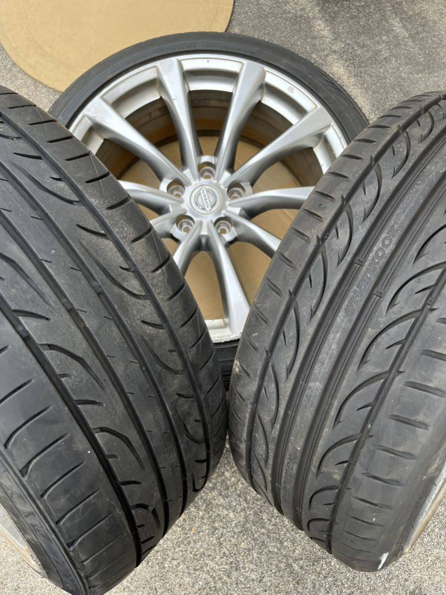 日産 V36 スカイラインクーペ 純正ホイール タイヤ/ナット付き 4本