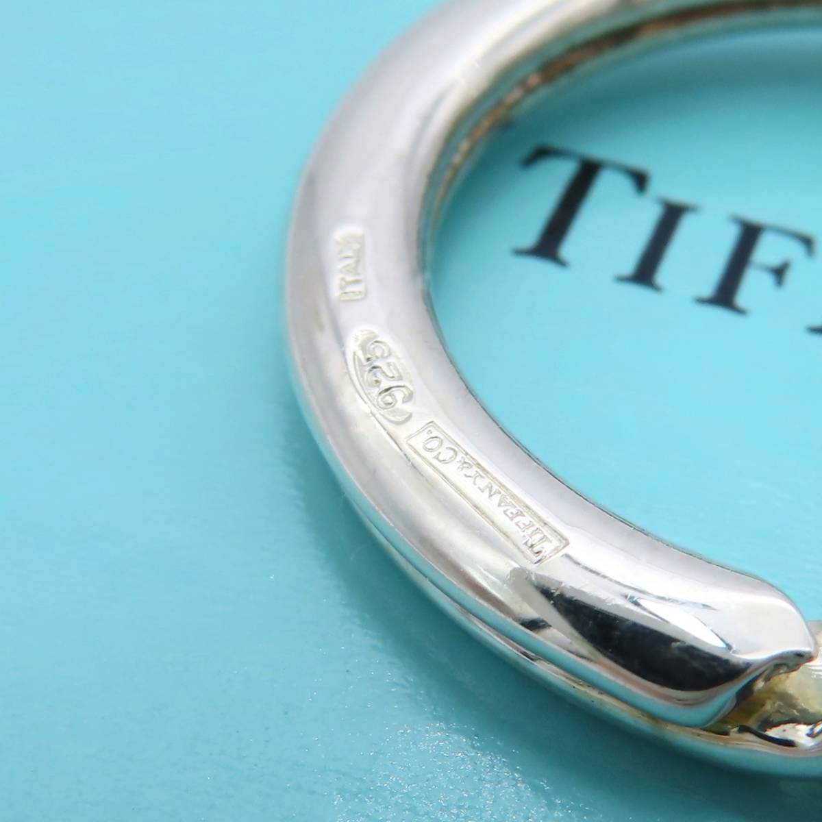 【送料無料】 極希少 美品 Tiffany&Co. ヴィンテージ ティファニー フロッグ シルバー キーリング SV925 キーホルダー チャーム カエル RH1_画像5