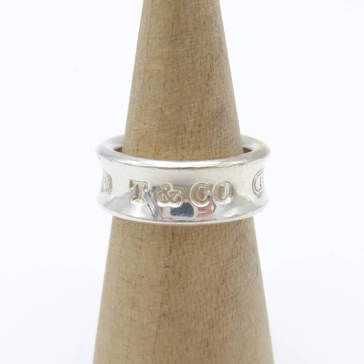 【送料無料】 美品 Tiffany&Co. ヴィンテージ ティファニー ナロー シルバー リング 指輪 8.5号 SV925 1837 RH40