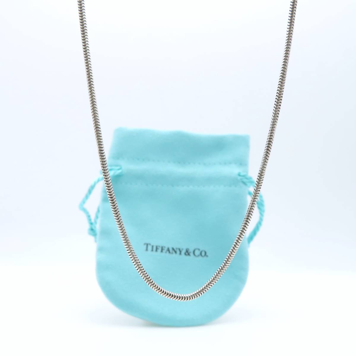 希少 美品 Tiffany&Co ティファニー ロング スネーク チェーン