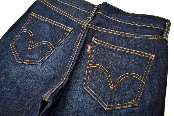 J8775★Levi's リーバイス LL502★日本製 ヴィンテージウォッシュ加工 濃紺インディゴデニム ストレート ジーンズ W29_画像8