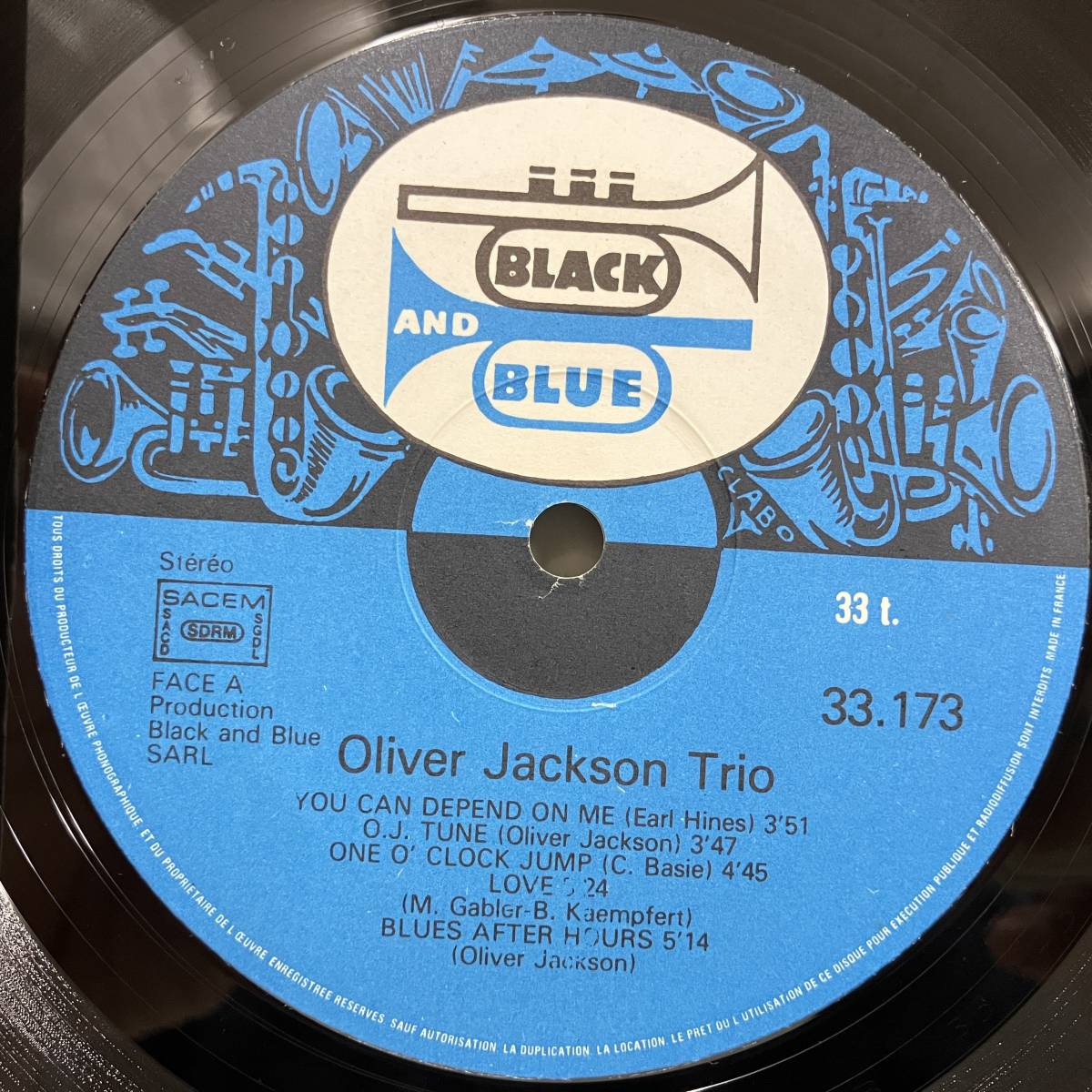 ●即決LP Oliver Jackson / feat Cliff Smalls Leonard Gaskin 33.173 ej3489 仏オリジナル オリヴァー・ジャクソン_画像3