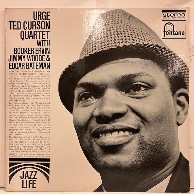 ●即決LP Ted Curson / Urge 883910jcy 蘭オリジナル ej3372 蘭オリジナル、ステレオ Booker Ervin