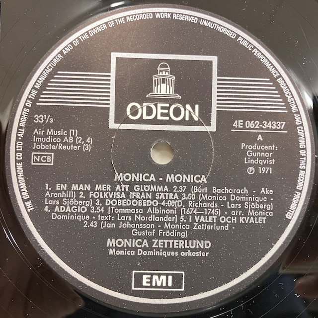 ●即決VOCAL LP Monica Zetterlund / Monica Monica e062-34337 jv4594 スウェーデン・オリジナル モニカ・ゼタールンド_画像2