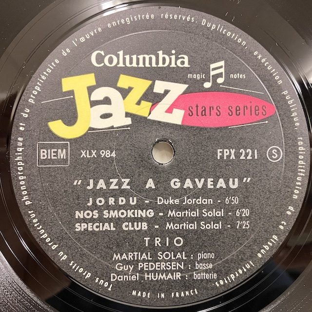 ●即決LP Martial Solal / Jazz a Gaveau fpx221 ej3392 仏オリジナル マーシャル・ソラール _画像3