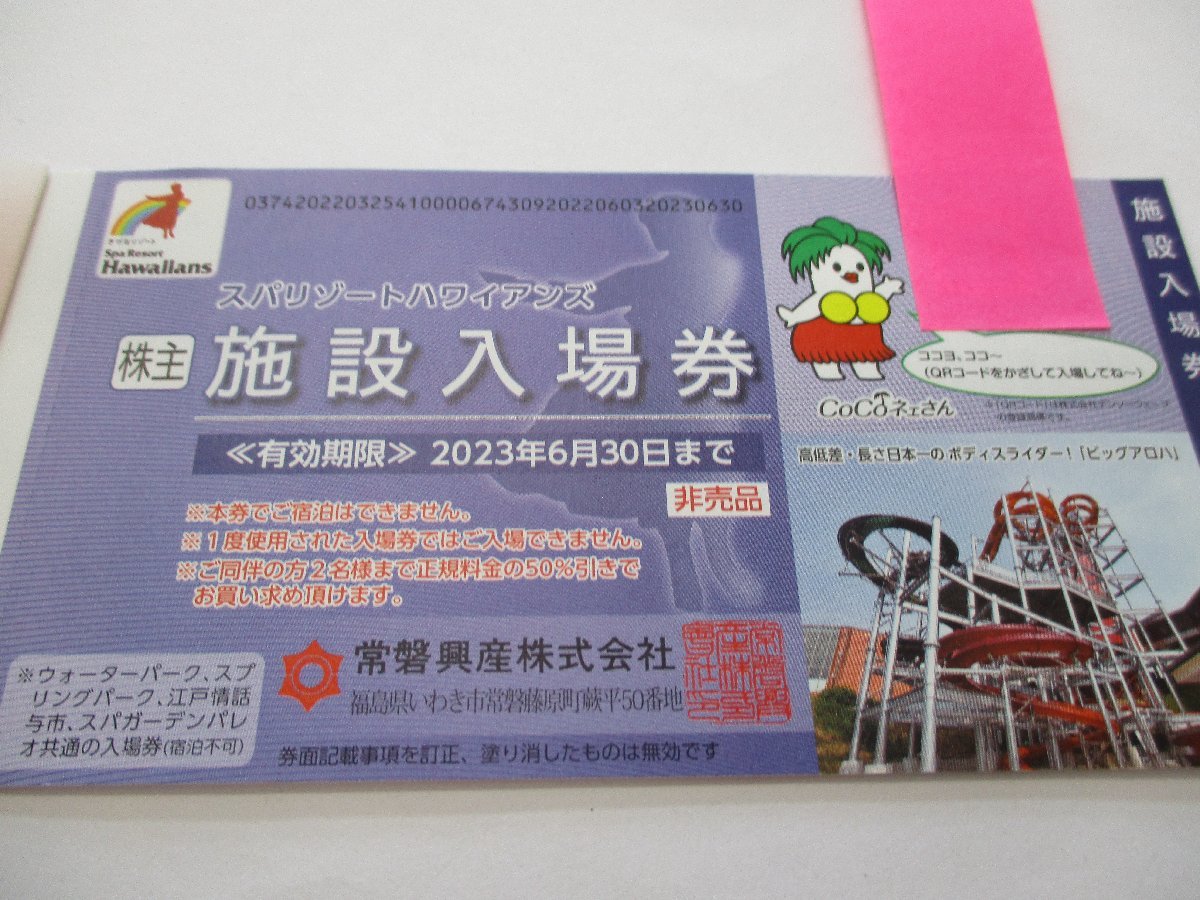 お急ぎください!超お買い得!スパリゾートハワイアンズ 大人施設入場