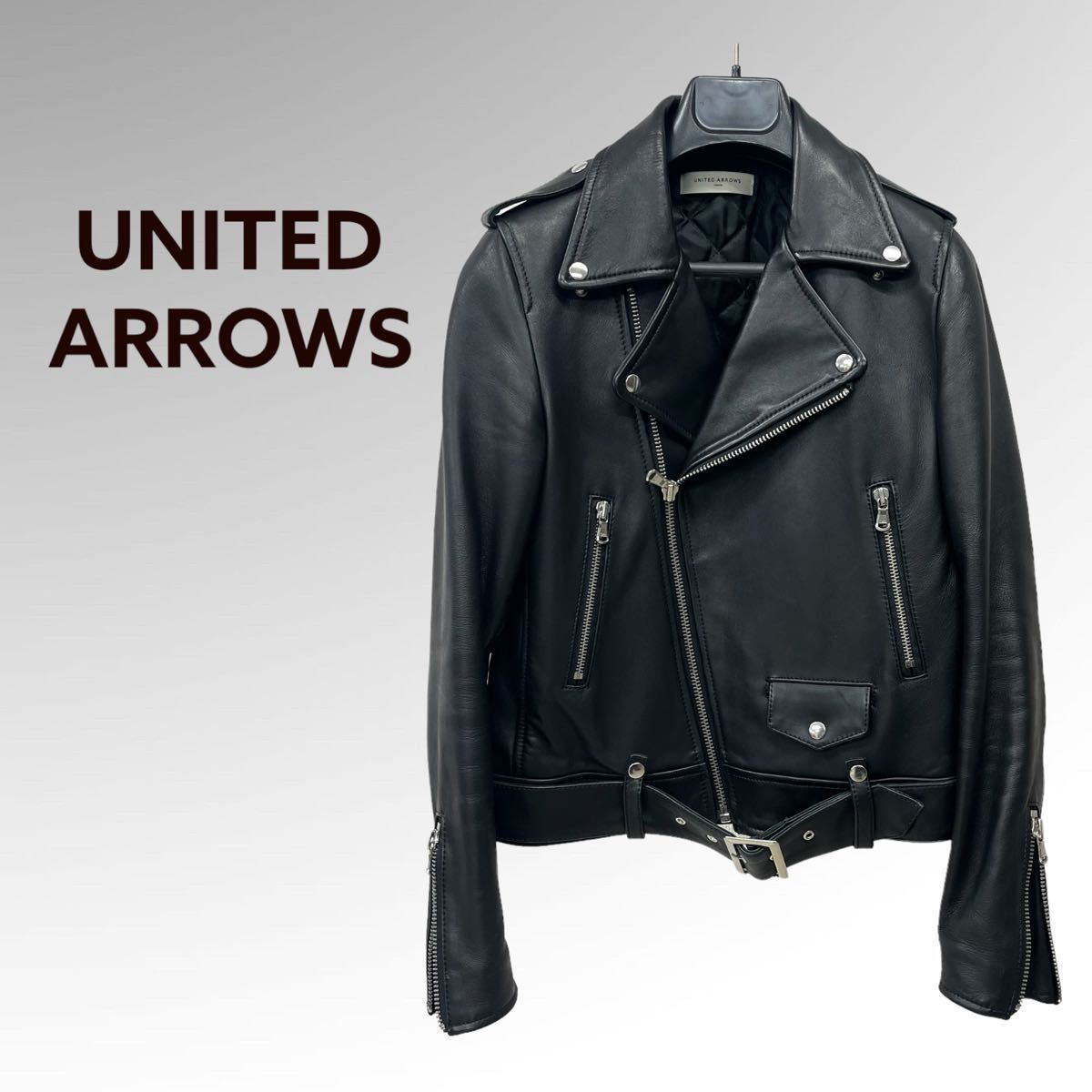 最安価格 UNITED ARROWS ユナイテッド アローズ 羊革 ラムレザー 中綿