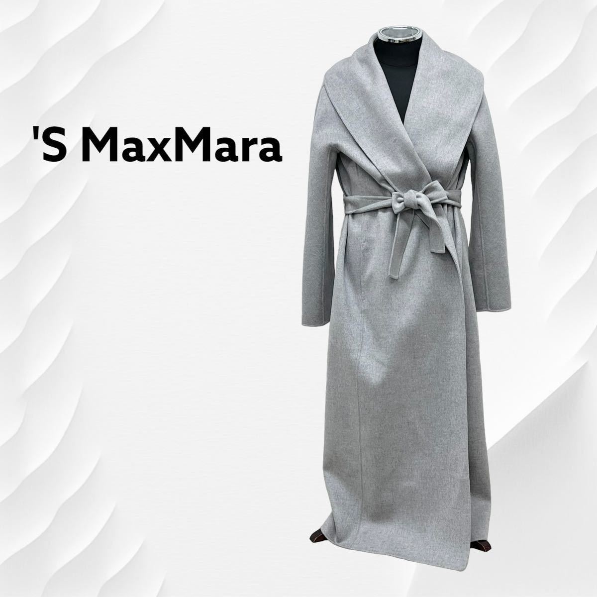 S MaxMara エス マックスマーラ ダブルフェイス ウール ラップコート リバーコート レディース_画像1