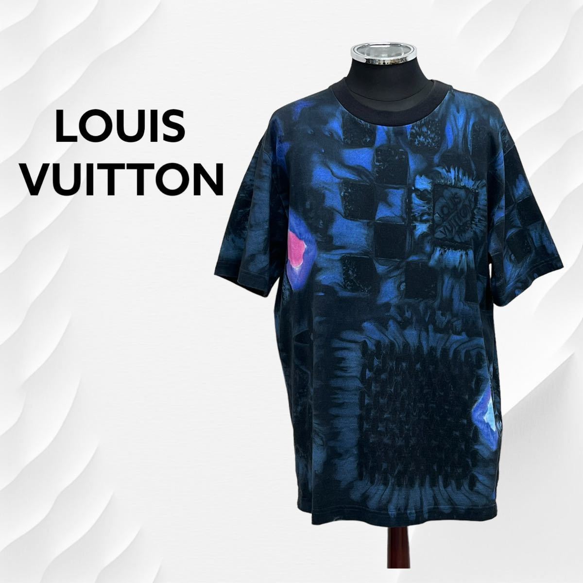 高級 LOUIS VUITTON ルイヴィトン 21AW 2021秋冬プレコレクション ダミエ ソルトプリント Tシャツ メンズ HLY15WDT3