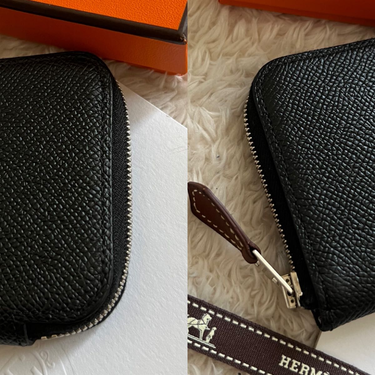 600 極上美品 HERMES エルメス シルクイン アザップ 小銭入れ 財布