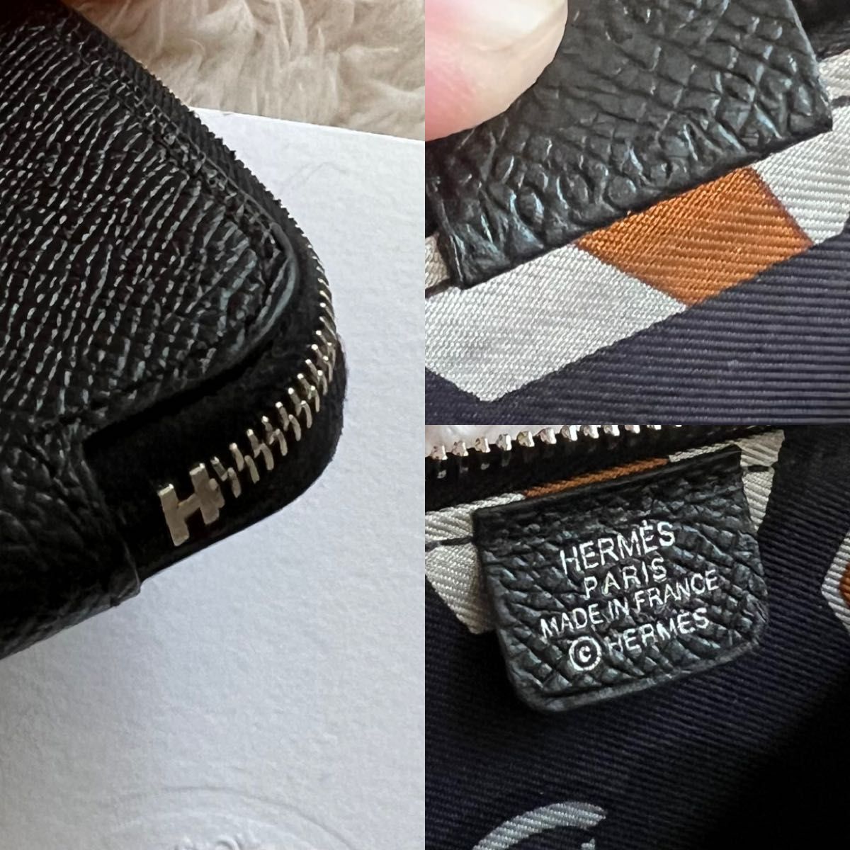 600 極上美品 HERMES エルメス シルクイン アザップ 小銭入れ 財布