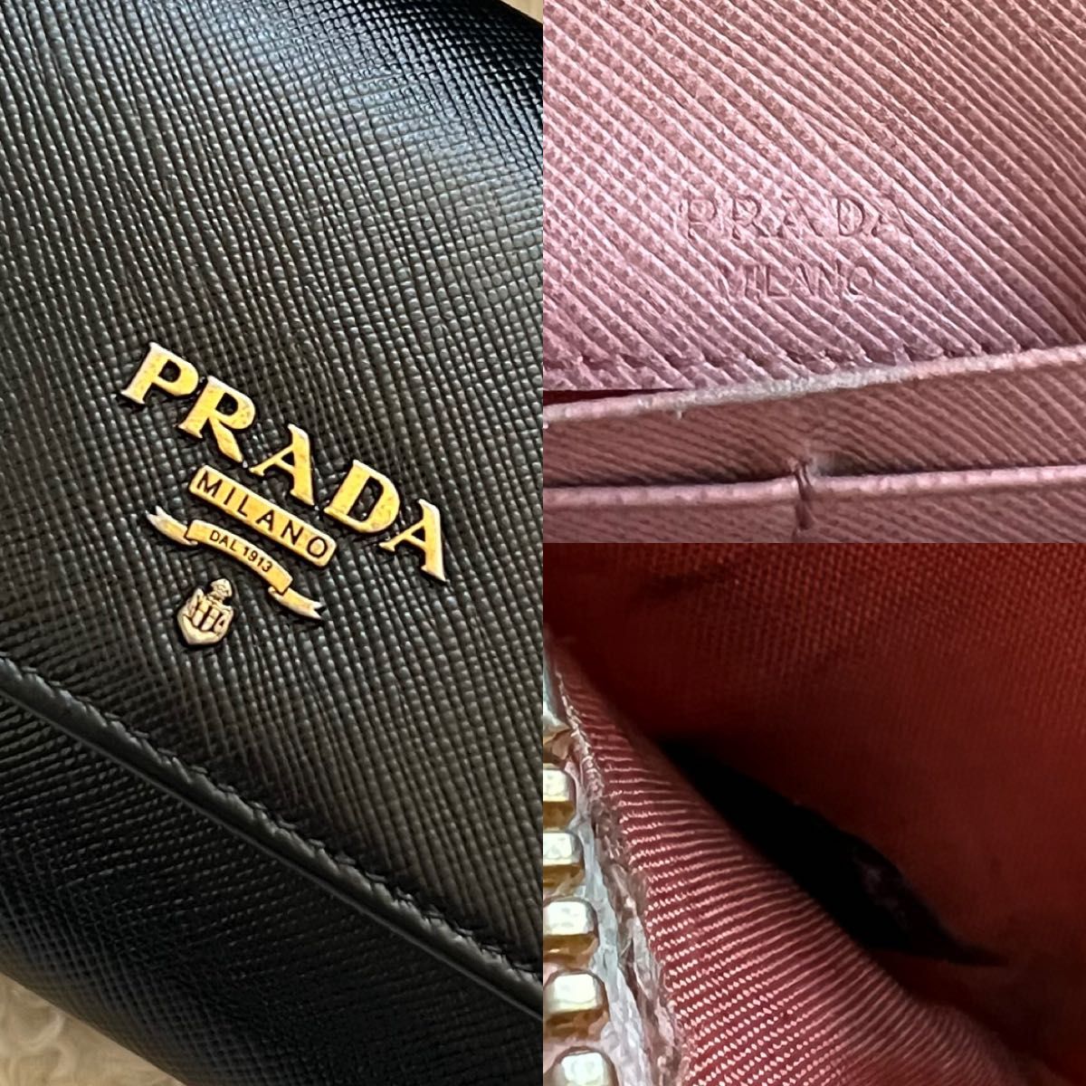449 美品 PRADA プラダ 2つ折り 長財布|PayPayフリマ