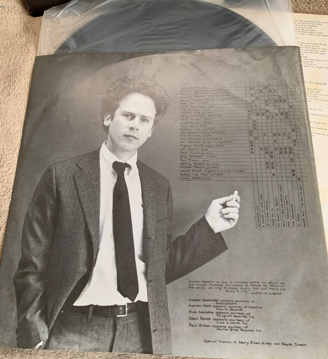 アート・ガーファンクル ART GARFUNKLE / シザース・カット SCISSORS CUT / 見本盤 プロモ / 解説付 LP / 25AP-2110_画像8