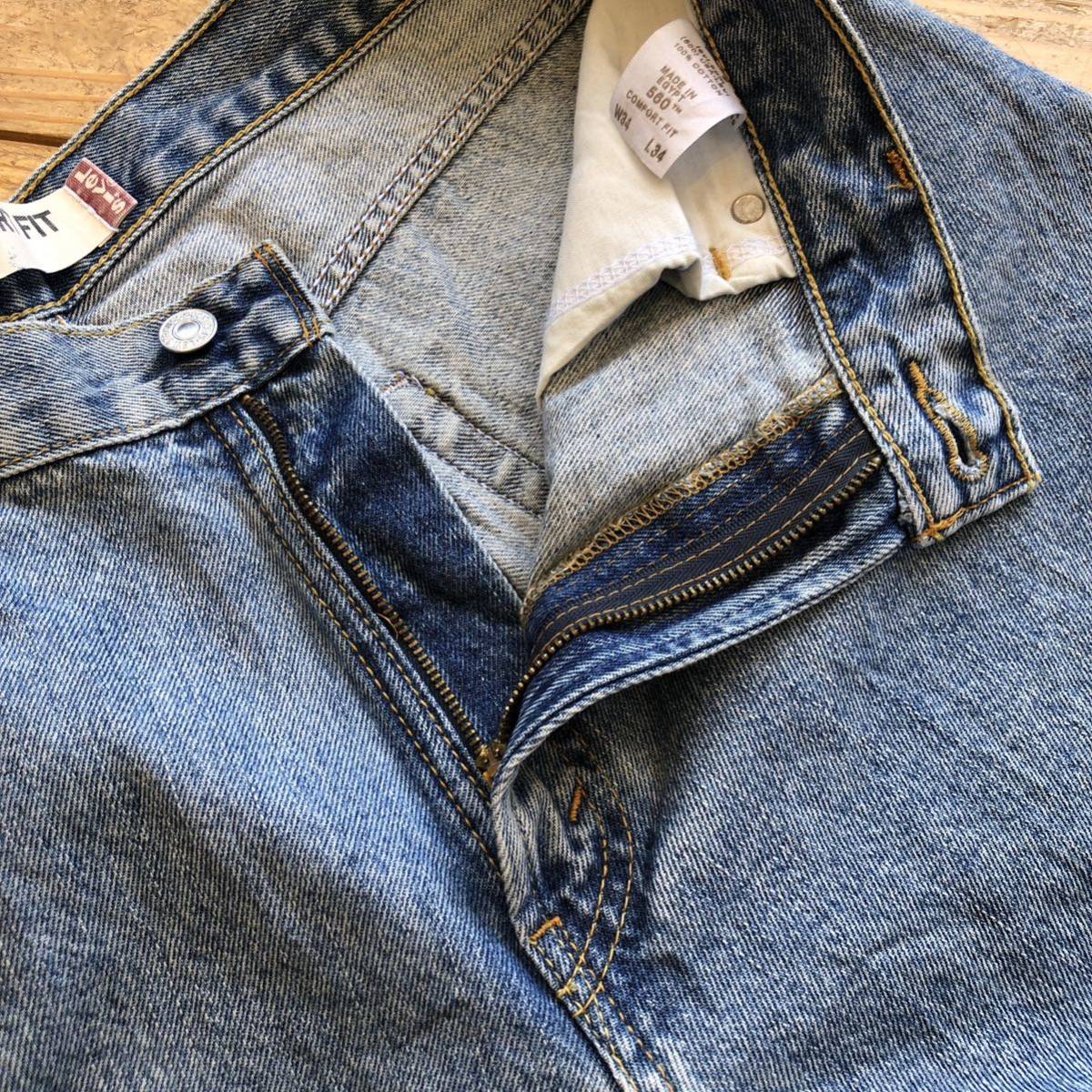 USA 古着 Levi’s 560 リーバイス メンズ W34 L34 インディゴブルー ストレート アメカジ デッドストック タグ付き未使用品 P0950_画像6