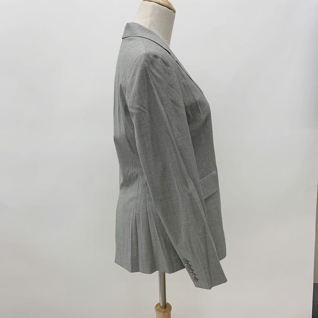 yoshie inaba ヨシエイナバ スカートスーツ セットアップ 背抜き グレー 灰 薄手 ジャケット 38 スカート40 L_画像3