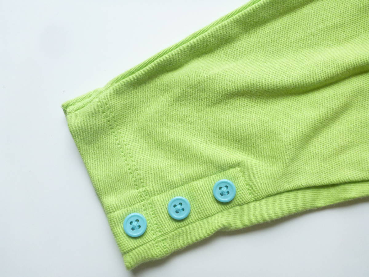  new goods carter\'s Carter's * yellow green hem button pants 12m... height 70~80.9.2-11.1.