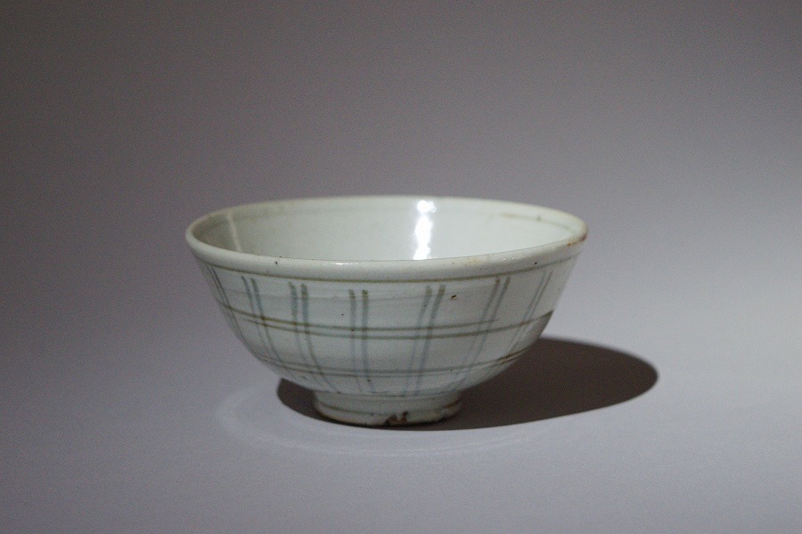 古伊万里くらわんか染付格子文茶碗飯碗（江戸時代）－日本代購代Bid第