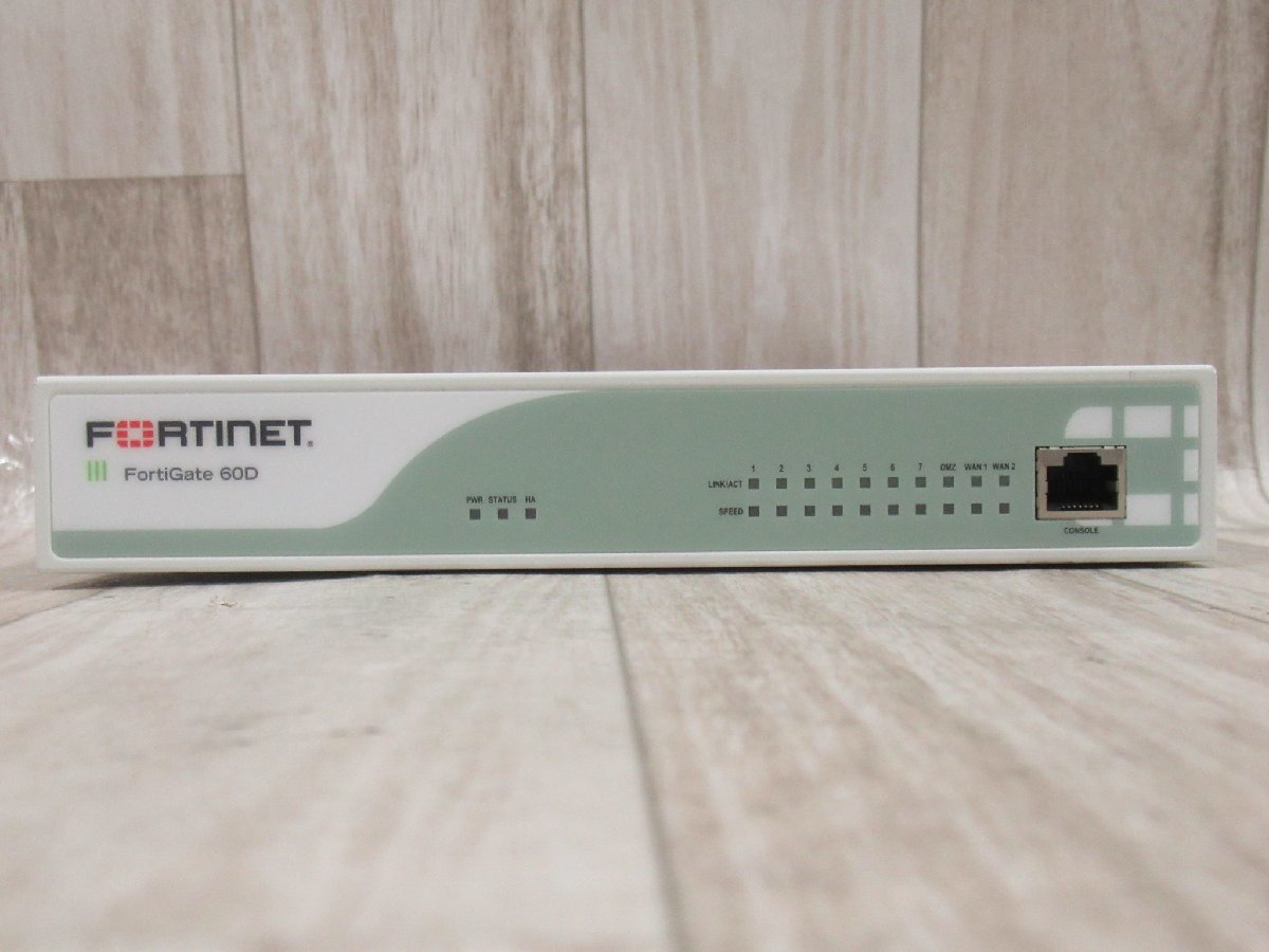 ▲Ω YD 13560#保証有 Fortinet【 FG-60D 】 ライセンス期限切れ FortiGate-60D UTM FW：v5.0 領収書発行可能_画像2