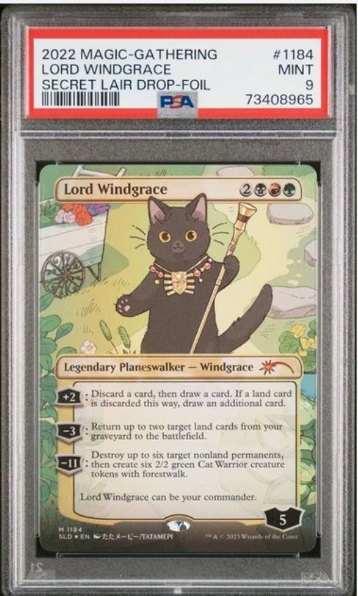 PSA9 MTG Secret Lair look at the kitties Lord Windgrace Foil たたメーピー シークレットレア  フィラデルフィア 猫 ねこ