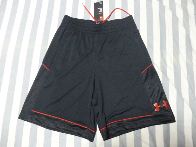  cheap prompt decision! Under Armor UA base line shorts BLK/RED MorL new goods 