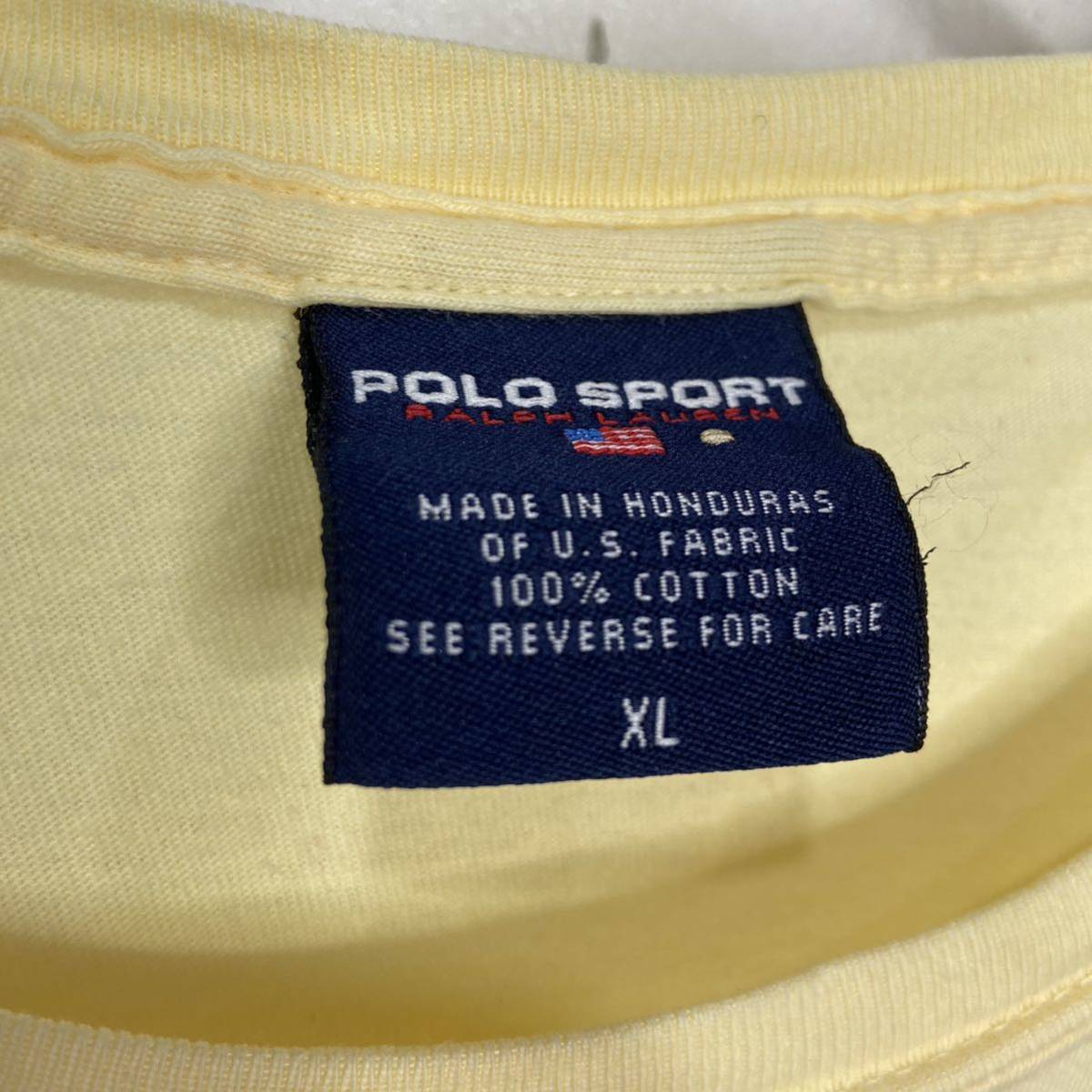 送料無料☆POLO SPORT☆ラルフローレン☆星条旗プリントTシャツ☆イエロー☆XL☆の画像5