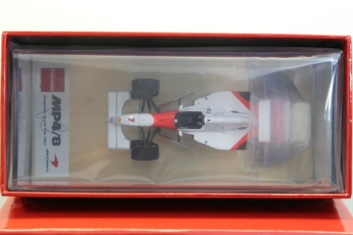  make-up I Delon 1/43 McLAREN Ford MP4/8 1993 Hungary GP mezzo net Wing #7 FE036B Marlboro decal attaching 56