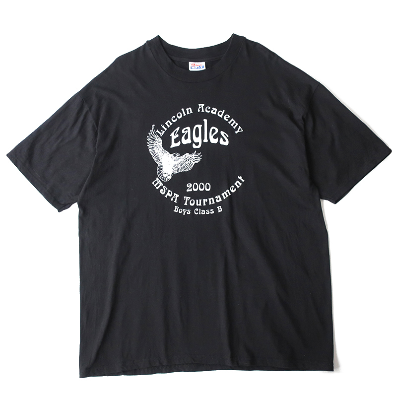 US輸入 EAGLES　Lincoln Academy ツアーTシャツ Hanes BEEFY-T 音楽系T　黒(XL) メキシコ製_画像3