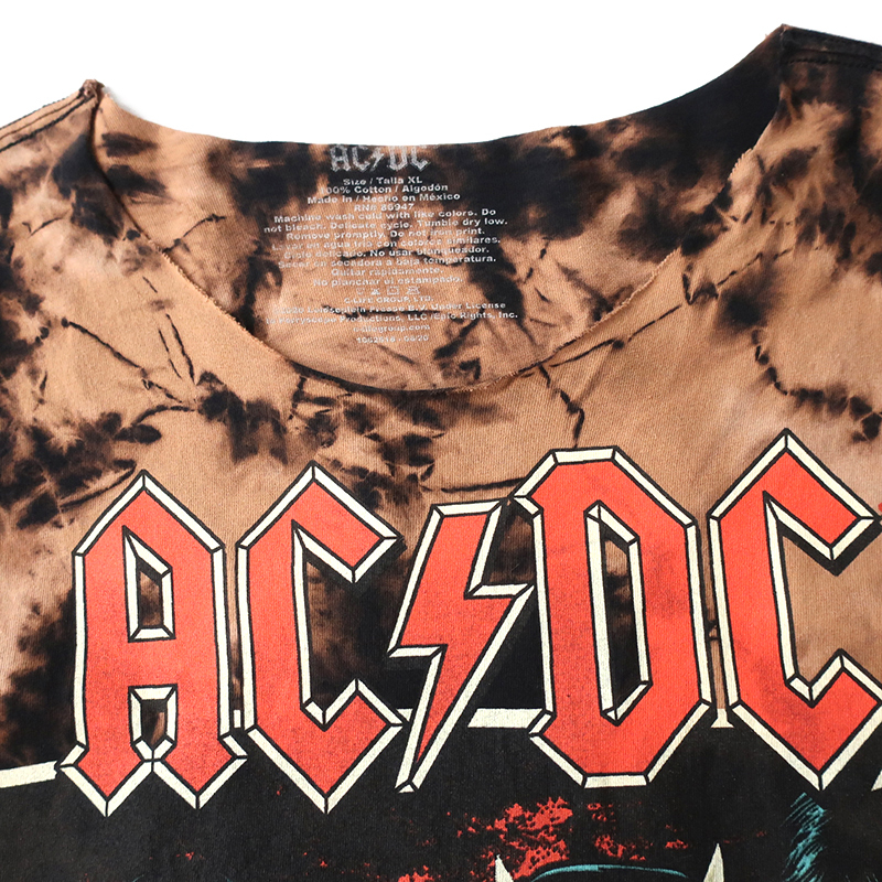 US輸入メキシコ製 AC/DC Tシャツ HIGHWAY TO HELL セピアタイダイ染め　XL_画像5