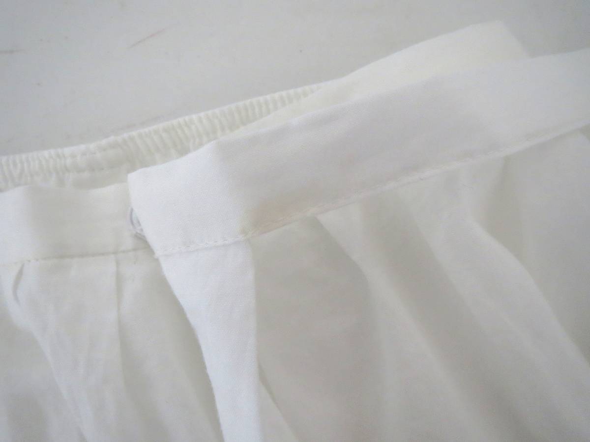  two point free shipping!J010 unused!!49AV Junko Shimada! cotton 100%!! white. embroidery entering skirt!! 38 knee height white Flare 