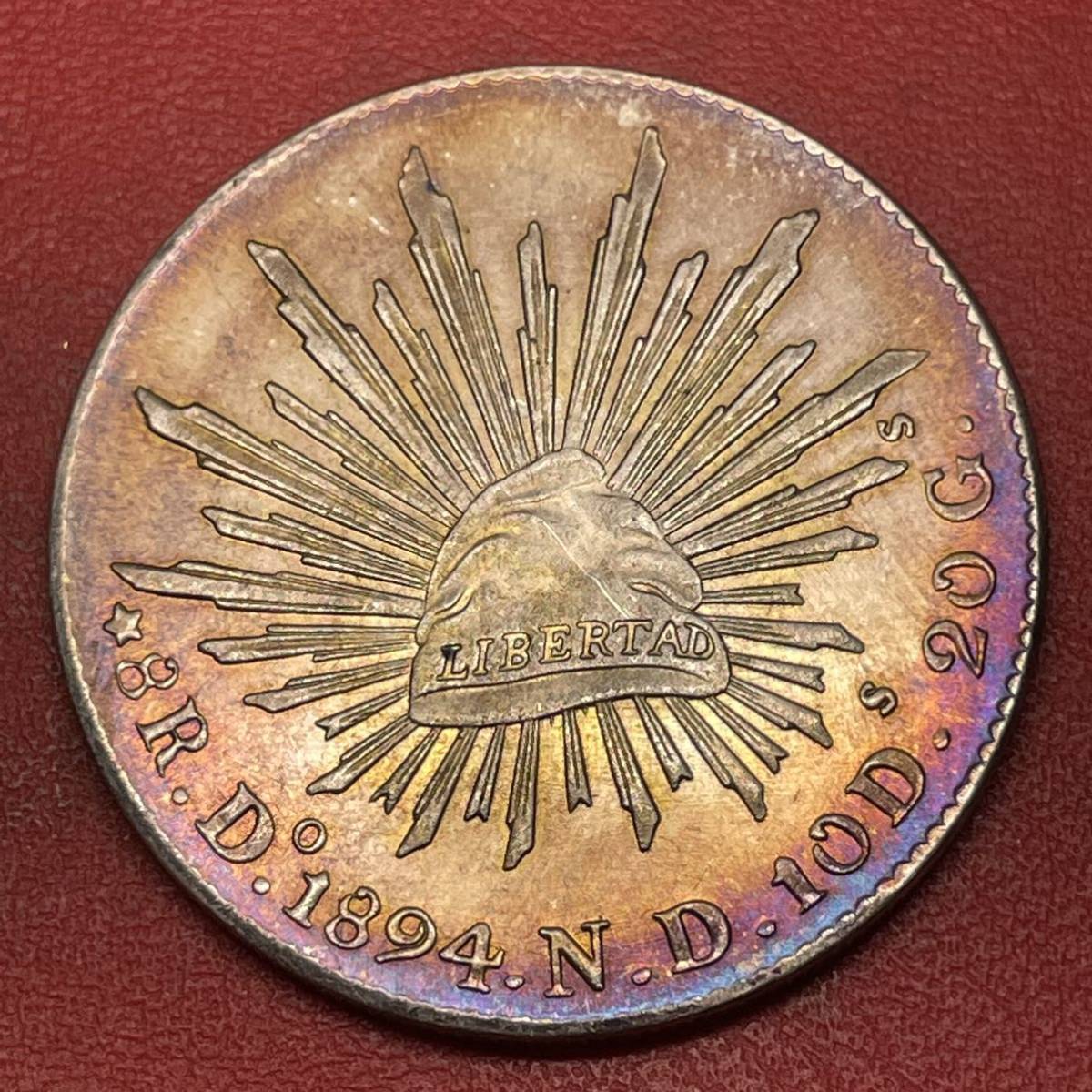 1894年 メキシコ 古銭 大型銀貨 リバティ イーグル 貿易銀