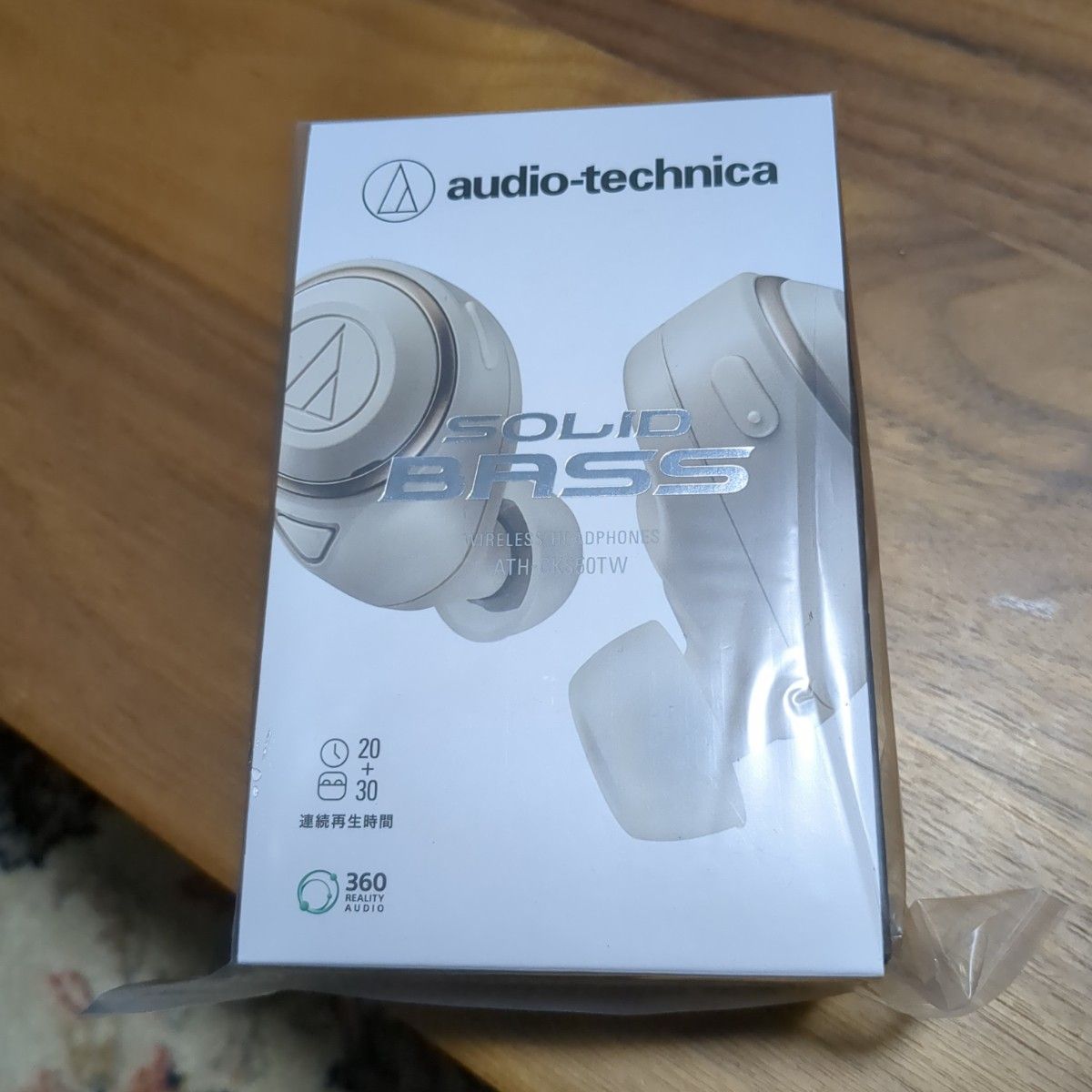 新品未使用未開封 audio-technica オーディオテクニカ ワイヤレスイヤホン ATH-CKS50TW ベージュ