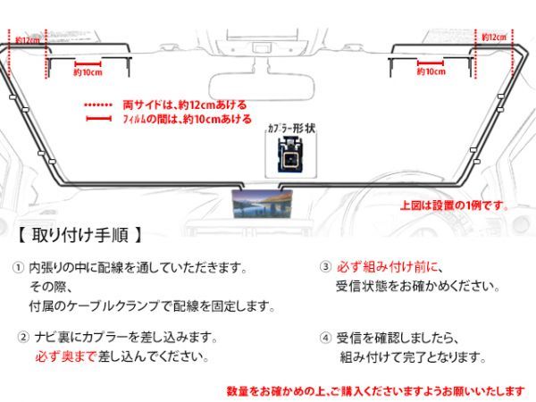 ネコポス送料無料★NSZN-Y70DS NSZN-Y70DVR-1地デジフィルムアンテナ＋フルセグアンテナコードセット　トヨタなど高感度◆AG64(0)_画像3