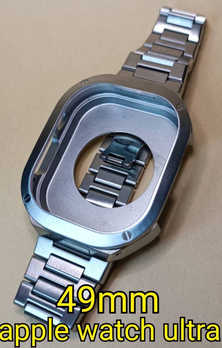2022年激安 apple 49mm 銀 watch ゴールデンコンセプト concept golden カスタム ステンレス メタル スクリュ ケース アップルウォッチウルトラ ultra アクセサリー