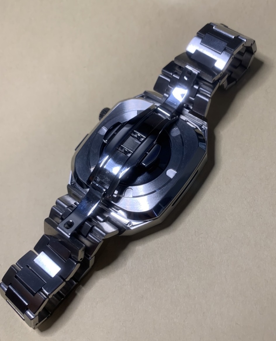 45mm 銀SL-メタル apple watch ステンレス カスタム 金属 ゴールデン