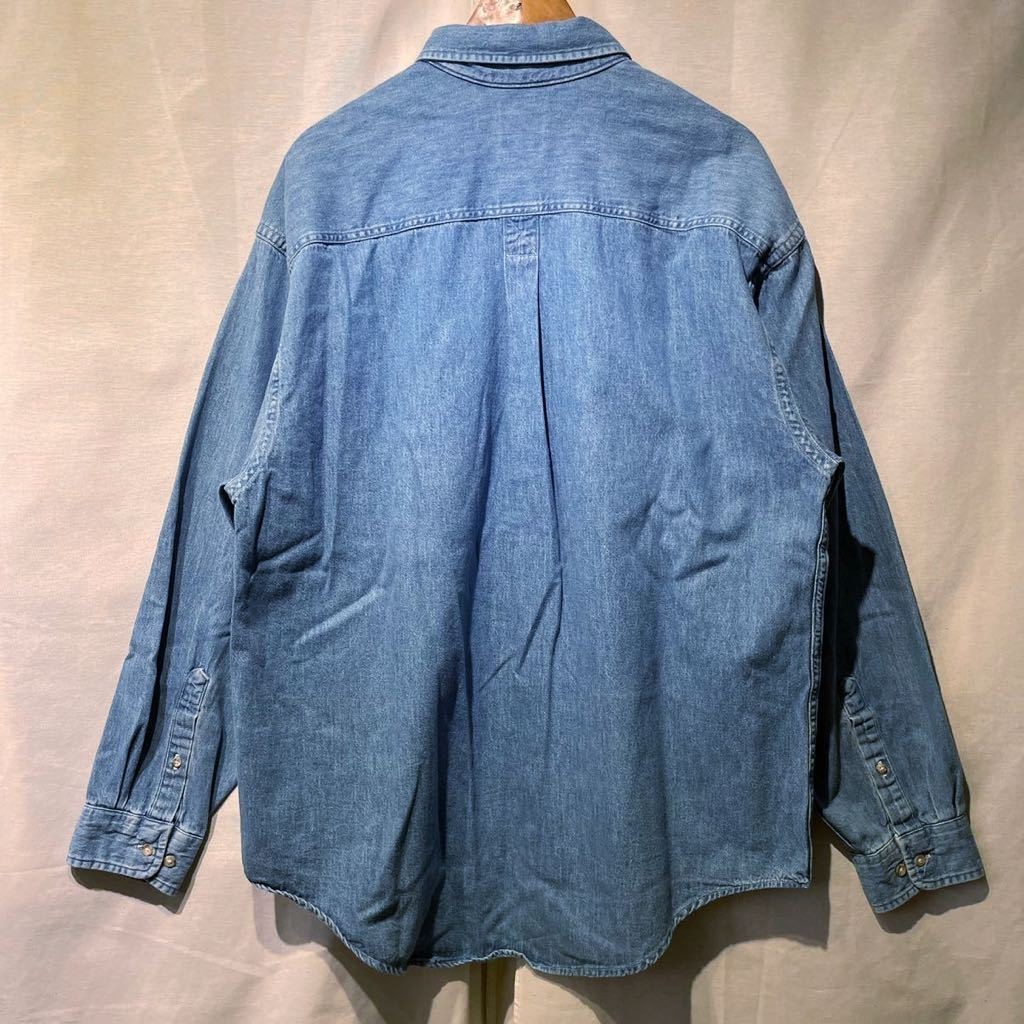 90s GAP USA製 デニムシャツ XL ビンテージ OLD ギャップ_画像2