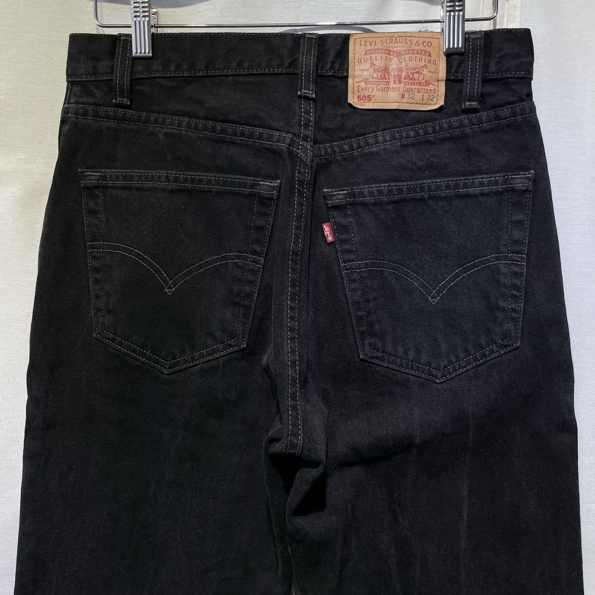 W32 90s Levi’s 505 サルファ ブラックデニム パンツ カナダ製 ビンテージ 黒 リーバイス 501_画像3