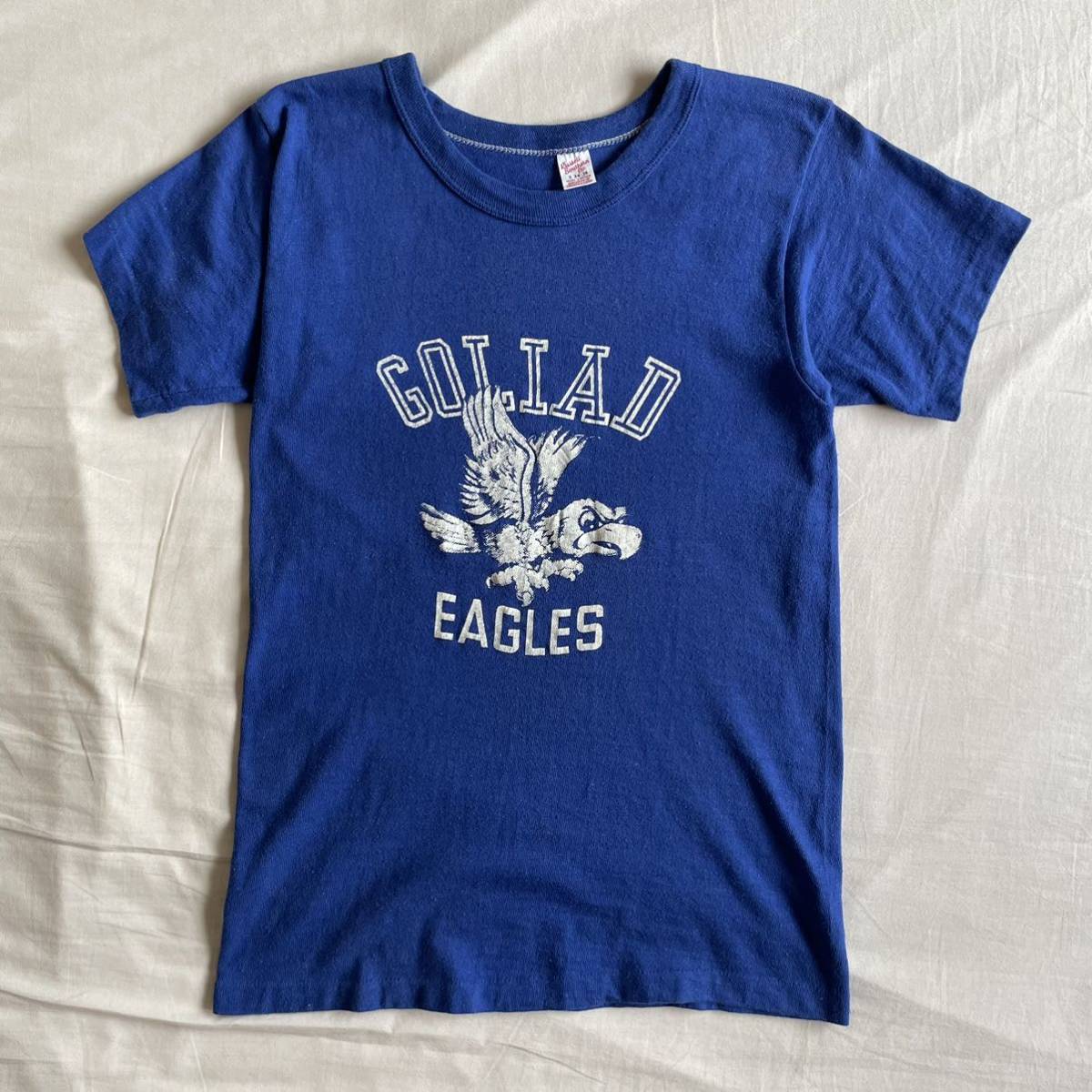リアル ブルー ヴィンテージ S USA製 綿100 Tシャツ カレッジプリント Southern Russell 60s 希少! イーグル 70s 50s ラッセル 文字、ロゴ リアル ブルー ヴィンテージ S USA製 綿100 Tシャツ カレッジプリント Southern Russell 60s 希少! イーグル 70s 50s ラッセル 文字、ロゴ