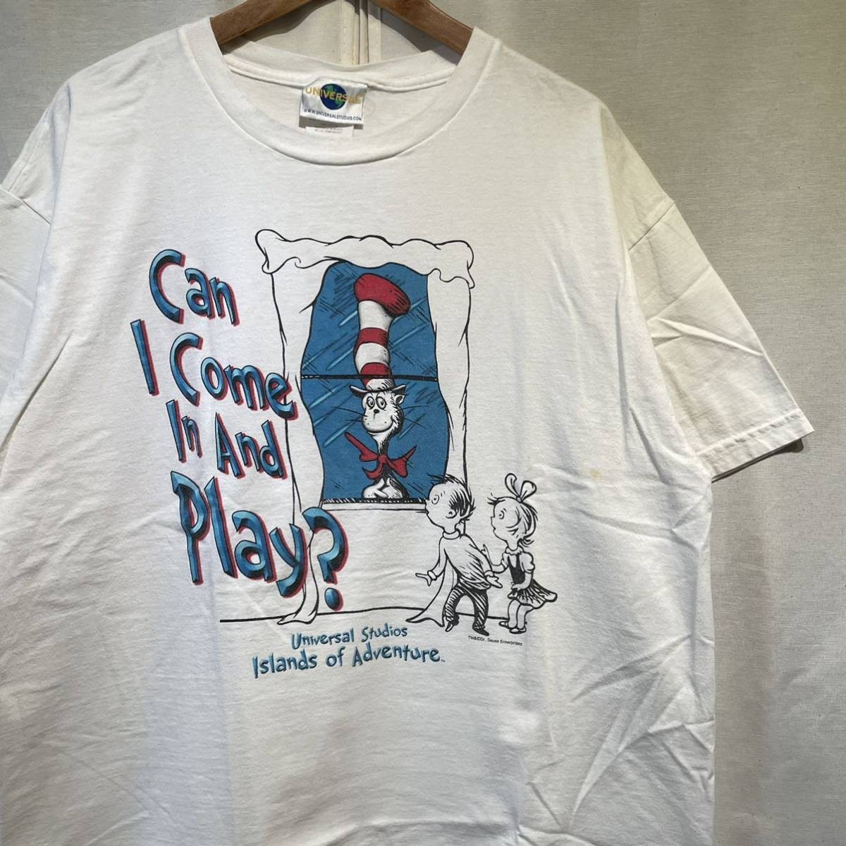 90s CAT IN THE HAT Tシャツ XL USA製 UNIVERSAL STUDIOS ヴィンテージ ムービー アニメ 80s