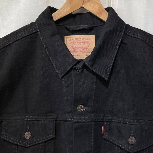 【デッドストック】02年製 Levi’s 70507 ブラックデニム ジャケット XL タグ付き ビンテージ 黒 サルファ 90s_画像2